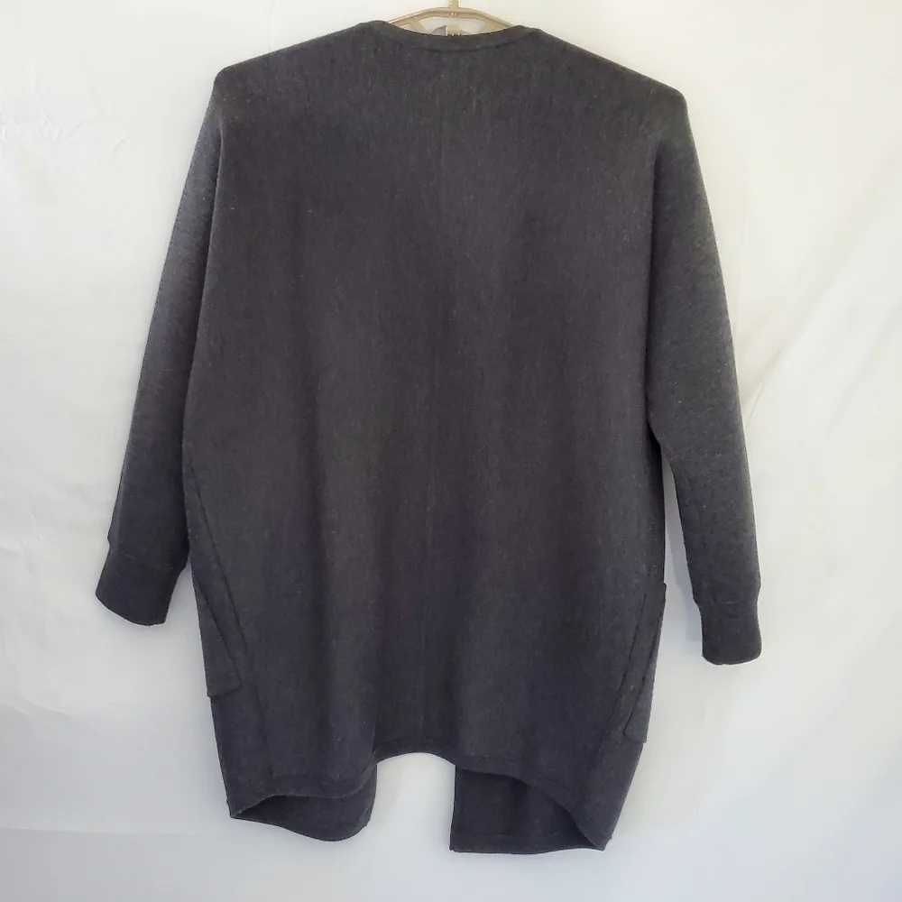 Athleta‎ Chill Chaser Merino Wool Blend Long Cardigan Med Open Front Knit Duster